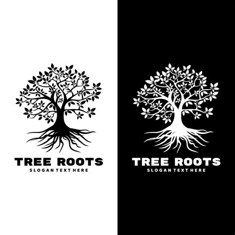 Tree Roots Logo Design Icon Vector 11124161 Vector Art At Vecteezy