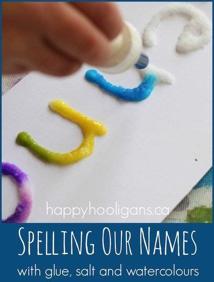 Teach Kids To Spell Their Name With A Fascinating Salt Glue And