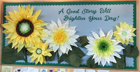 Sunflower Bulletin Board Sunflower Bulletin Board Library Bulletin Boards Inspirational