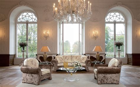 Castle Style Living Room Sofa Lights Interior Design