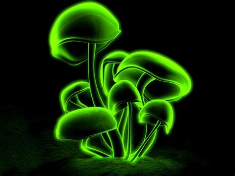Trippy Green Mushrooms By Dradius On Deviantart