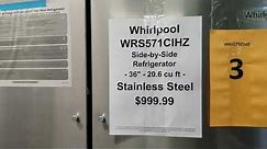 Whirlpool Refrigerator WRS571CIHZ Fridge On Sale At SaferWholesale.com