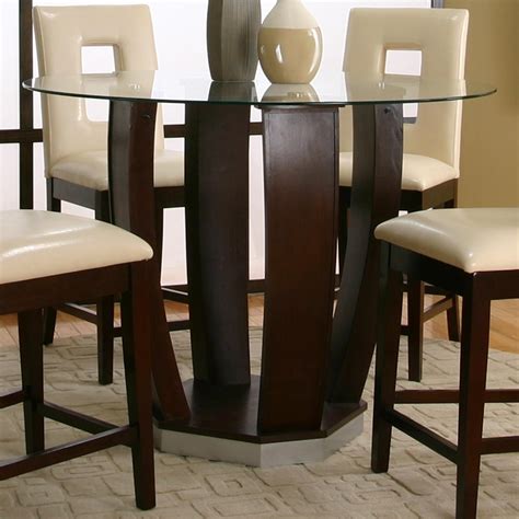 Adjustable modern round pub table. Round Glass Pub Table And Chairs | Pub table and chairs ...