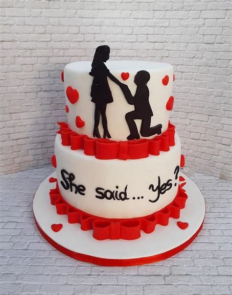She Said Yes Cake Decorated Cake By Eleni Siochou Cakesdecor