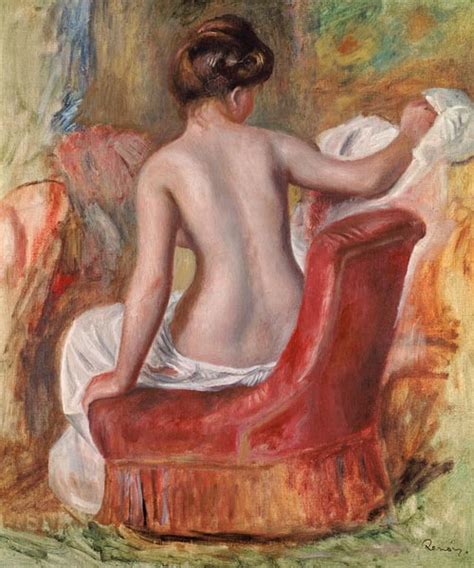 Nude In An Armchair Pierre Auguste Renoir As Art Print Or Hand