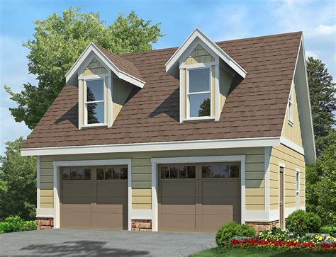 Why not shake things up and host a garage sale? 2-Car Garage with Dormers - 92081VS | Architectural ...