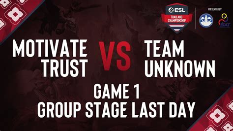 Esl one thailand 2020 online featuring a $200,000 prize pool for asia and americas has just been announced. Motivate.Trust vs Unknown Game 1 | ESL Thailand ...