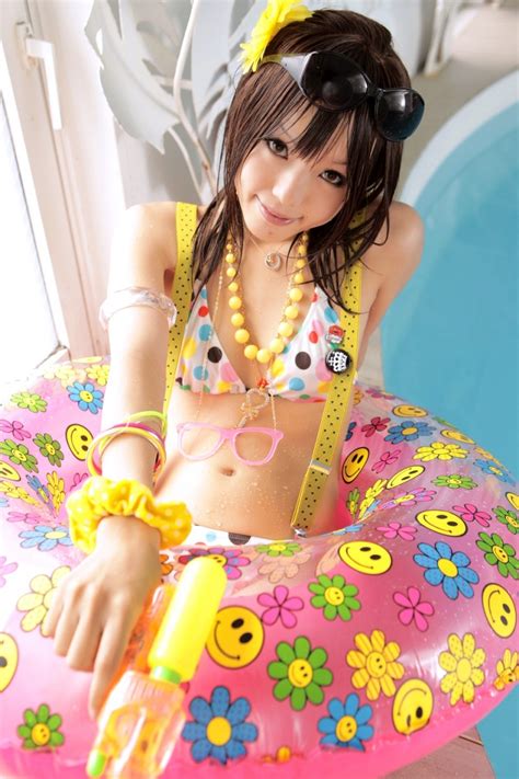 The Big Imageboard Tbib Girl Asian Bikini Bracelet Highres Indoors Innertube Jewelry Kipi