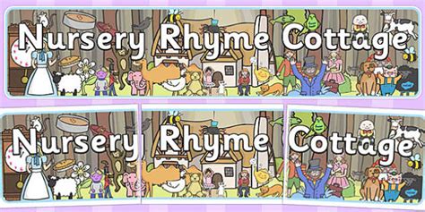 Nursery Rhyme Cottage Banner Lehrer Gemacht Twinkl