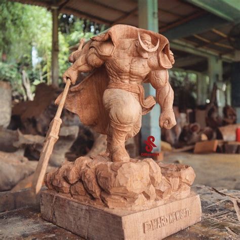 Buy One Piece Whitebeard Handmade Wood Sculpture In India Wooden Statue