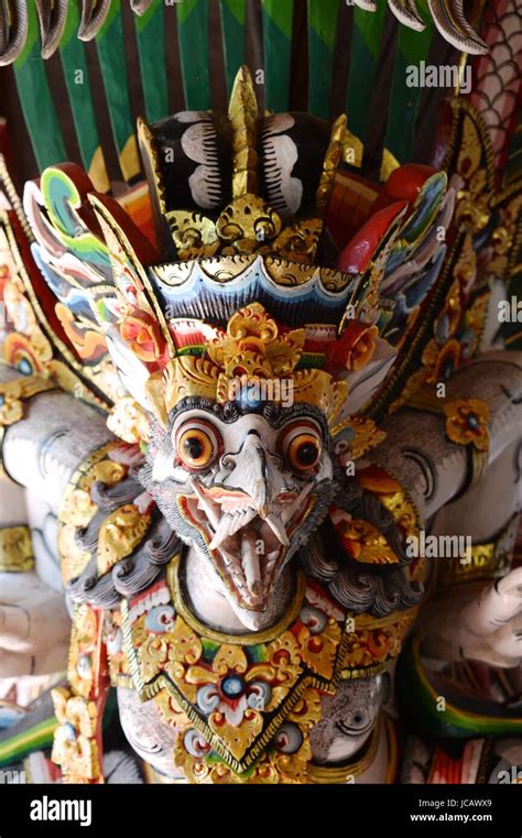 A Close Up Shot Of A Balinese Statue Stock Photo Alamy