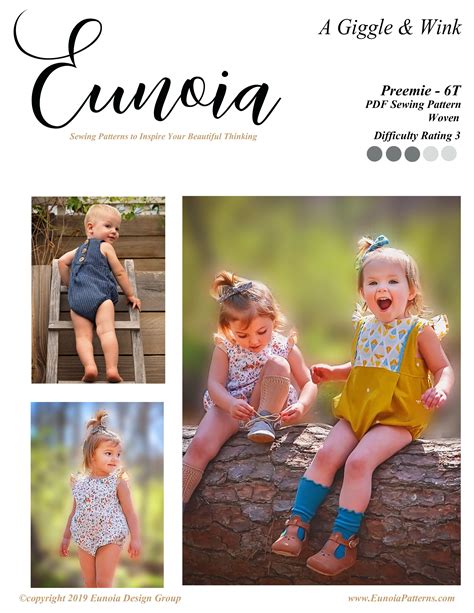 A Giggle Wink Playsuit Eunoia Design Group PDF Sewing Patterns For