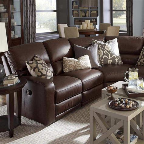 If you have room for two chairs with your i have a mid century brown leather couch and recently purchased the west elm spencer wood frame. Living Room:Colours To Match Brown Leather Sofa Dark Brown ...