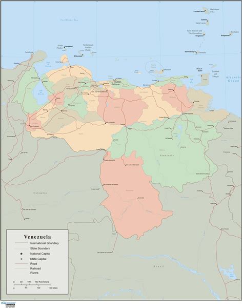 Venezuela Wall Map By Map Resources Mapsales