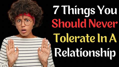 5 things you should never tolerate in a relationship youtube