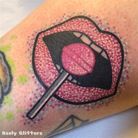 Lips And Lollipop Tattoo Lip Tattoos Girly Tattoos Tattoos