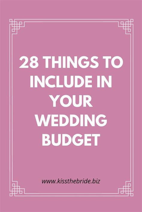 10 Hidden Wedding Costs You Should Know About Budget Wedding Wedding
