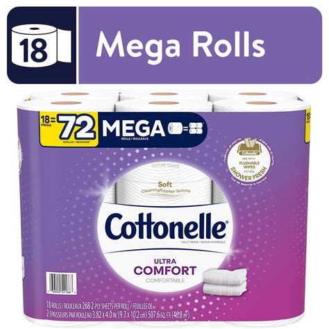 Cottonelle Ultra Comfortcare Toilet Paper 18 Mega Rolls 284 Sheets