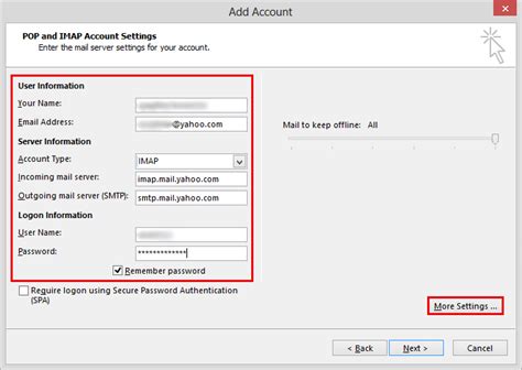 How To Configure Free Yahoo Accounts In Ms Outlook 2013 Using Imap Settings