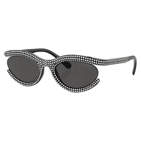 swarovski oval sunglasses black sunglasses swarovski eyewear avvenice