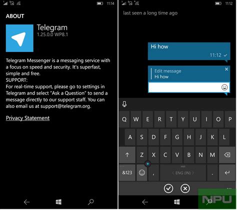 Telegram Messenger Windows Phone Edit Sent Messages New Mentions