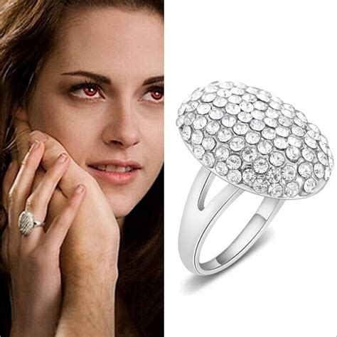 New Hot Selling Twilight Bella Wedding Ring Full Cz Zinc Alloy Crystal