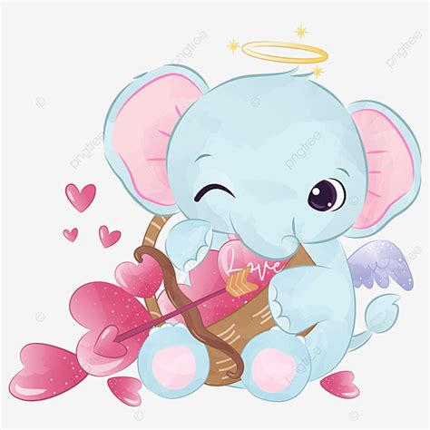 Elephant Illustration Vector Png Images Cute Elephant Illustration