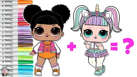 Lol Surprise Dolls Coloring Book Mash Up Hoops Mvp And Unicorn Become