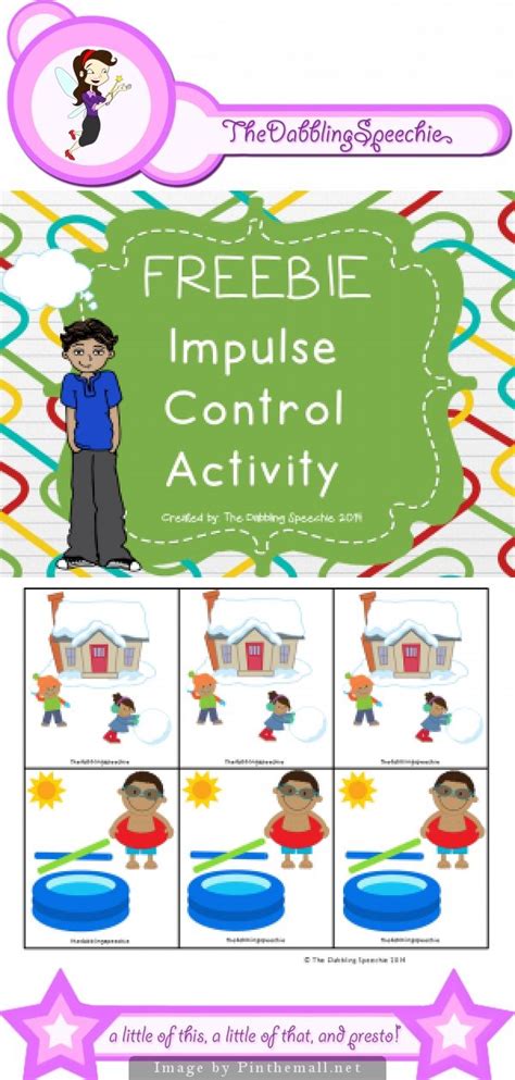 Impulse Control Worksheets For Youth