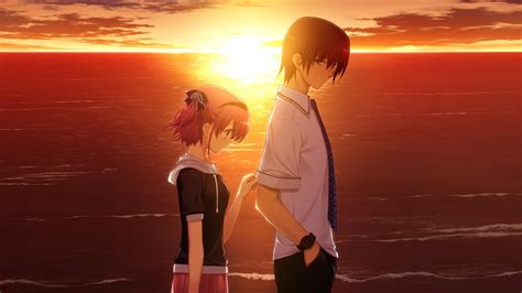 Holding hands couple anime wallpaper, re:zero kara hajimeru isekai seikatsu. Sad Anime Couple HD Wallpaper - M9Themes