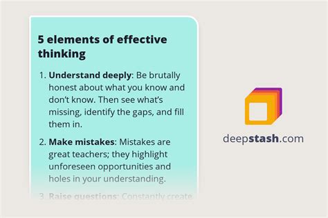 5 Elements Of Effective Thinking Deepstash