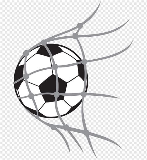 Ilustração de bola de futebol na rede de goleiro, gol futebol, gols de gambar png