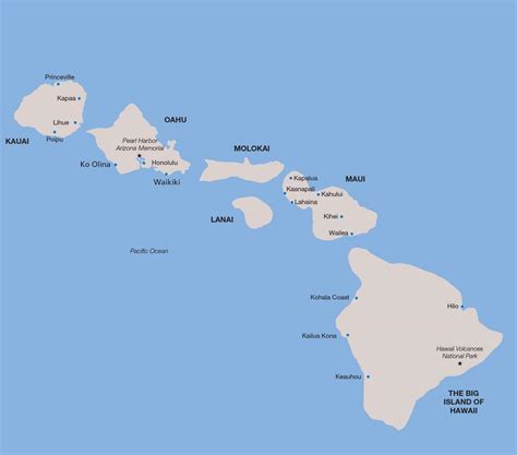 Map Showing Hawaii Islands Best Map Of Middle Earth