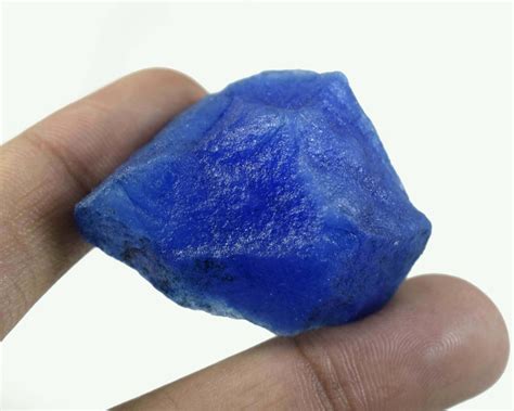 160 Cts 100 Natural Blue Sapphire Rough Certified Blue Etsy