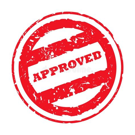 Approved Sign Rubber Stamp Set Stock Photo Illustration Of Action