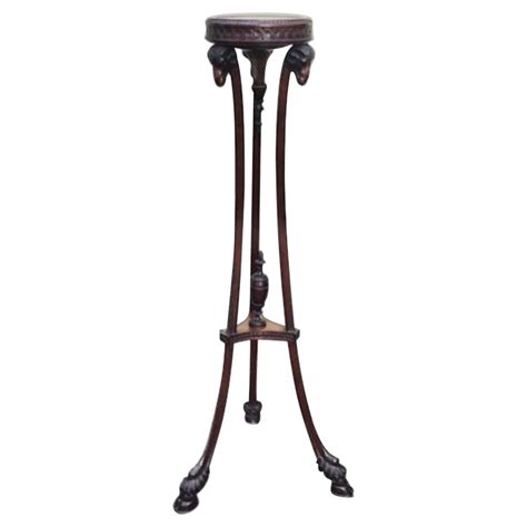 Carved Wooden Indian Plant Stand For Sale At 1stdibs Carved Plant
