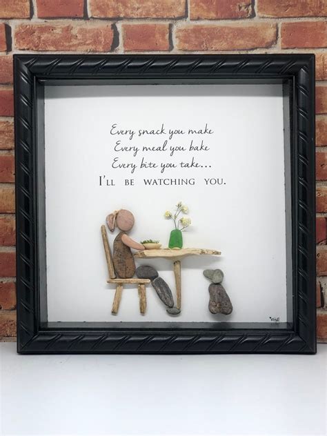 Pebble Art / Unique gift / family / dog lover/ puppy love / Ocassion ...