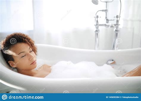 Woman In A Bathtub Stock Photo Image Of Attractive
