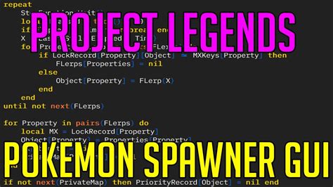 Project Legends Roblox Hackscript Project Pokemon Spawner Gui