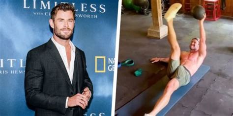Chris Hemsworth Shows Off Shredded Six Pack During Core Carving Session Flipboard