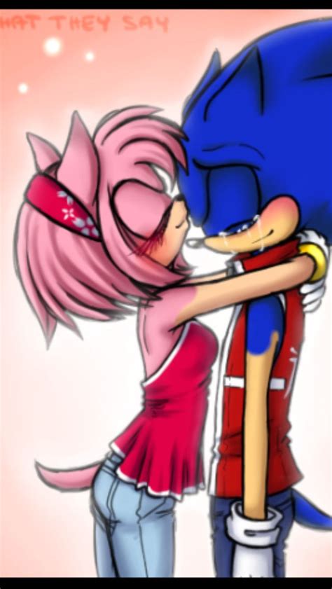 Sonic The Hedgehog Kissing Amy Rose Howto Draw