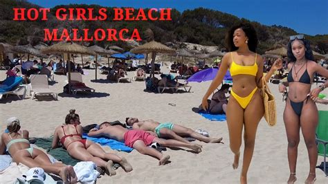 HOT GIRLS AT BEACH CALA RATJADA MALLORCA TOPLESS BEACH SPAIN YouTube