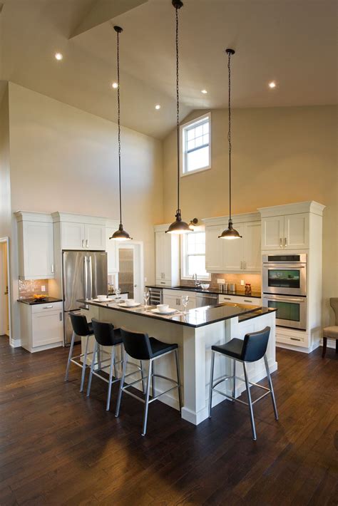 Magnificent Lighting Ideas For High Ceilings Vaulted Ceiling Kitchen