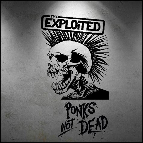 Large Exploited Punk Band Wall Art Sticker Skull Punk Not Dead Transfer Decal Jewelry