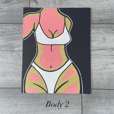 Thermal Female Body Art Painting Set Of Etsy