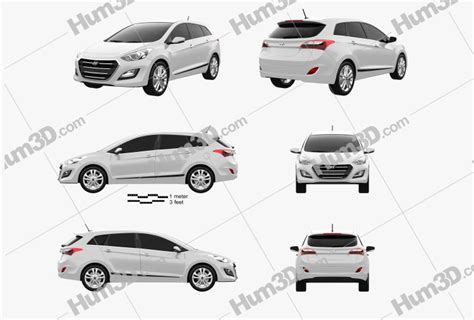 Hyundai I30 Elantra Wagon Uk 2018 Blueprint Template