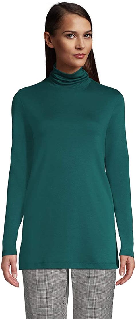 Lands End Women S Supima Cotton Turtleneck Tunic At Amazon Womens