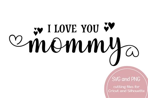 I Love You Mommy Heart Font SVG Graphic By AM Digital Designs