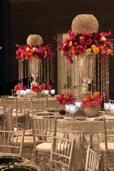 Indian Wedding Centerpiece Floral Arrangements | Wedding reception