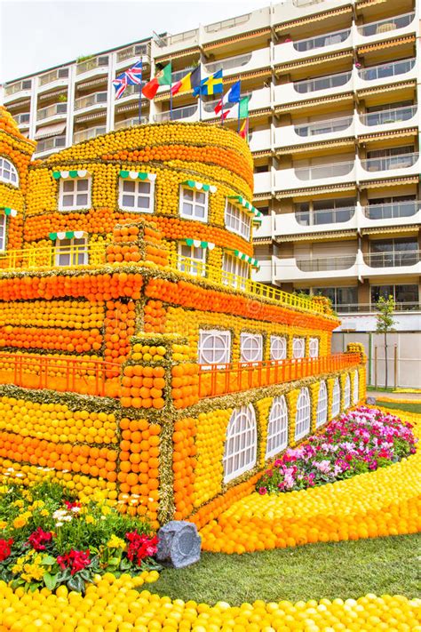 Art Made Of Lemons And Oranges In The Famous Lemon Festival Fete Du